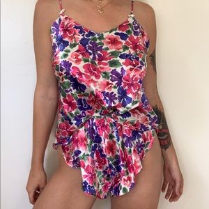 VINTAGE Floral Lingerie Set